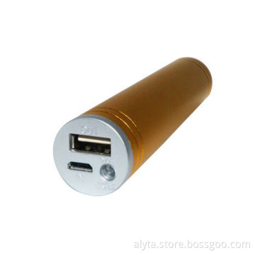 2,400mAh Portable Power Source with Aluminum Alloy, Charge for Mobile Power LED Flashlight